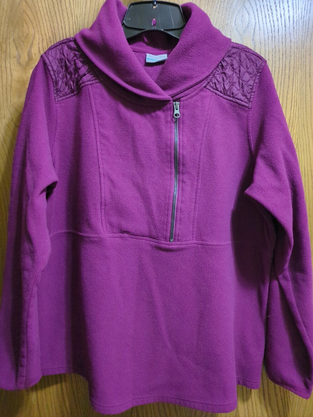 Women's Funnel Neck Half-Zip Fleece - Magenta
